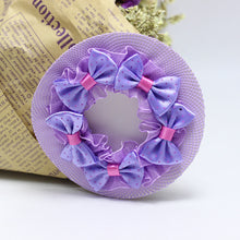 Load image into Gallery viewer, Bow Small Polka Dot Elastic Hair Net Children's Fresh And Cute Hair Mesh Pocket Dance Examination Body Training Headdress Ballet Latin Dance Accessories
