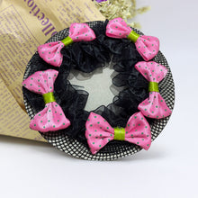 Load image into Gallery viewer, Bow Small Polka Dot Elastic Hair Net Children's Fresh And Cute Hair Mesh Pocket Dance Examination Body Training Headdress Ballet Latin Dance Accessories
