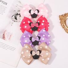 Load image into Gallery viewer, Girl Mickey Mouse Headdress Cute Girl Wave Dot Bow Sequin Hairpin Simple Fashion Accessories
