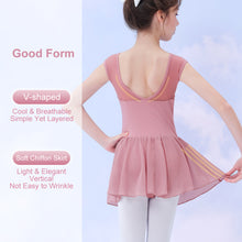 Load image into Gallery viewer, Children's Dance Dress Girls Summer Sleeveless Chiffon One-Piece Skirt Ballet Chinese Dance Body Training Cloth
