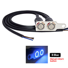 Load image into Gallery viewer, Stainless Steel LED Motorcycle Switch ON-OFF Handlebar Adjustable Mount Waterproof Double Switches Button DC12V Fog Light
