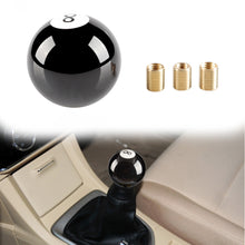Load image into Gallery viewer, Universal Acrylic Black 8 BalL Car Manual Gear Shift Knob Gear Knob Manual Short Gearstick Lever Shifter Knob With M8 M10 Threaded
