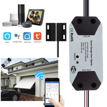 Load image into Gallery viewer, WiFi Smart Garage Door Opener Controller Switch Work With Alexa Echo Google Home SmartLife/Tuya APP Control No Hub Require

