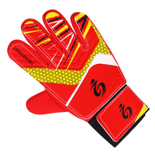 Load image into Gallery viewer, 1Pair Latex Professional Kid's Soccer Goalkeeper Gloves Soccer Goalie Gloves Strong Full Finger Protection Gloves Football Match Gloves
