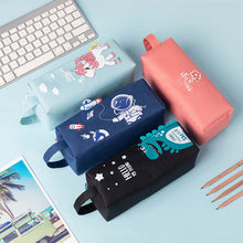 Load image into Gallery viewer, Cute Cartoon Astronaut Pencil Case Student Large Capacity Double Zipper Puppy Stationery Student School Supplies Storage Bag
