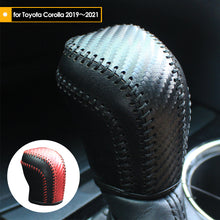 Load image into Gallery viewer, Car Gear AT Leather Interior Gear Shift Knob Head Cover Accessories for Toyota Camry 70 Corolla 2019 2020 2021
