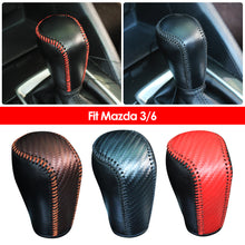 Load image into Gallery viewer, PU Car Carbon Fiber Gear Shift Knob Cover for Mazda 3 Axela Atenza CX-5 CX3 CX-3 CX5 2015-2020 AT
