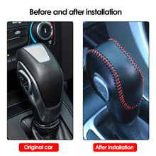 Load image into Gallery viewer, PU Car Carbon Fiber Gear Shift Knob Cover for Ford Focus EcoSport Escape Fusion C-Max Energi Wagon Fiesta
