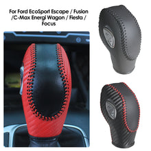 Load image into Gallery viewer, PU Car Carbon Fiber Gear Shift Knob Cover for Ford Focus EcoSport Escape Fusion C-Max Energi Wagon Fiesta
