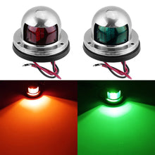 Load image into Gallery viewer, 12V LED Stainless Steel Lights Light Sailing Signal Lamp Marine Boat Side Lights Yacht For Boat Navigation
