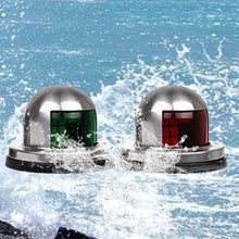 Load image into Gallery viewer, 12V LED Stainless Steel Lights Light Sailing Signal Lamp Marine Boat Side Lights Yacht For Boat Navigation
