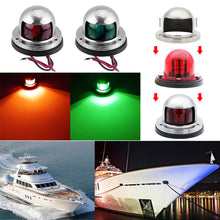 Load image into Gallery viewer, 12V LED Stainless Steel Lights Light Sailing Signal Lamp Marine Boat Side Lights Yacht For Boat Navigation
