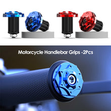 Load image into Gallery viewer, 2Pcs CNC T6063 Aluminum Motorcycle Handlebar Grips Bar End Cap Plugs Slider for 16-18mm Motorbike Handle
