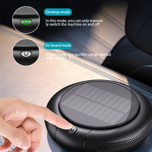 Load image into Gallery viewer, Solar USB Car 1200Mah HEPA Air Purifier Oxygen Cleaner Negative Ion Filter PM2.5 Smoke Remover Air Fresh Car Interior
