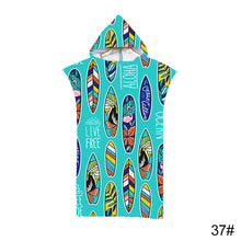 Load image into Gallery viewer, Printed Hooded Beach Towel For Adults Quick Dry Swimming Pool Poncho Bath Towel With Cloak Bathrobe
