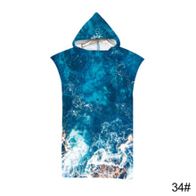Load image into Gallery viewer, Printed Hooded Beach Towel For Adults Quick Dry Swimming Pool Poncho Bath Towel With Cloak Bathrobe
