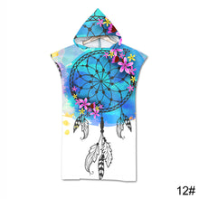 Load image into Gallery viewer, Printed Hooded Beach Towel For Adults Child Quick Dry Swimming Pool Poncho Bath Towel With Cloak Bathrobe
