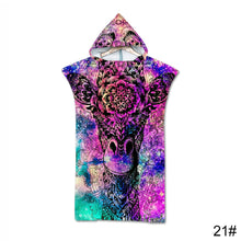 Load image into Gallery viewer, Printed Hooded Beach Towel For Adults Child Quick Dry Swimming Pool Poncho Bath Towel With Cloak Bathrobe
