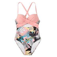 Load image into Gallery viewer, Woman One Piece Swimsuit Halter Cut Out High Waist Beachwear Push Up Swimwear Women Bathing Suit
