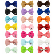 Load image into Gallery viewer, Solid Color Children's Bow Hairpin Cute Candy Color Headwear Simple Fashion Baby Liu Sea Side Clip
