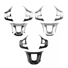 Load image into Gallery viewer, 3Pcs Car Steering Wheel Decoration Cover Trim Stickers ABS Carbon Fiber Fit for Peugeot 2008 208 308 2014-2018
