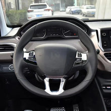 Load image into Gallery viewer, 3Pcs Car Steering Wheel Decoration Cover Trim Stickers ABS Carbon Fiber Fit for Peugeot 2008 208 308 2014-2018
