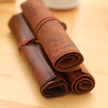 Load image into Gallery viewer, Retro Treasure Map Roll Pencil Case PU Leather Big Capacity Pen Bag Makeup Brush Pouch Pencilcase School Stationery Supplies
