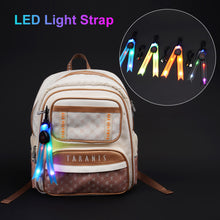 Load image into Gallery viewer, LED Luminous Schoolbag Pendant Night Riding Warning Backpack Light USB Charging PVC Dovetail Luminous Decoration Outdoor Camping Emergency Light
