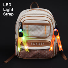 Load image into Gallery viewer, LED Luminous Schoolbag Pendant Night Riding Warning Backpack Light USB Charging PVC Dovetail Luminous Decoration Outdoor Camping Emergency Light
