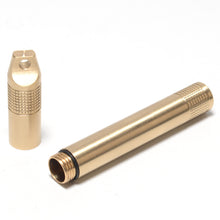 Load image into Gallery viewer, Brass Sealed Waterproof Bin Portable Medicine Bottle Toothholder Keychain Single Cigarette Tube Outdoor Camping Tool
