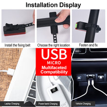 Load image into Gallery viewer, Bike Highlighting Warning Taillight USB Charging 5 LED Night Riding Waterproof Warning Light 5 Flashing Modes Riding Equipment
