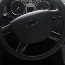 Load image into Gallery viewer, 4Pcs/set Carbon Fiber Car Steering Wheel Panel Sequins Cover Trim Stainless Steel Accessories for Ford Focus 2 Mk2 2005-2012
