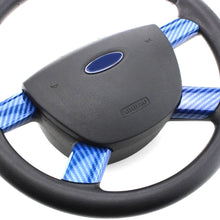 Load image into Gallery viewer, 4Pcs/set Carbon Fiber Car Steering Wheel Panel Sequins Cover Trim Stainless Steel Accessories for Ford Focus 2 Mk2 2005-2012
