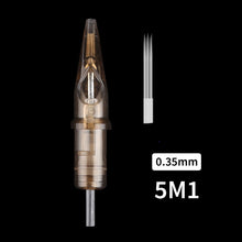 Load image into Gallery viewer, 20pcs Disposable Semi Permanent 0.35mm Tattoo Cartridge Needle RL RM M1 Tattoo Pen Machine Universal Short Needle Eyebrow Tattoo Needle
