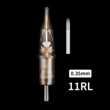 Load image into Gallery viewer, 20pcs Disposable Semi Permanent 0.35mm Tattoo Cartridge Needle RL RM M1 Tattoo Pen Machine Universal Short Needle Eyebrow Tattoo Needle
