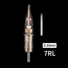 Load image into Gallery viewer, 20pcs Disposable Semi Permanent 0.35mm Tattoo Cartridge Needle RL RM M1 Tattoo Pen Machine Universal Short Needle Eyebrow Tattoo Needle
