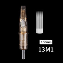 Load image into Gallery viewer, 20pcs Disposable Semi Permanent 0.35mm Tattoo Cartridge Needle RL RM M1 Tattoo Pen Machine Universal Short Needle Eyebrow Tattoo Needle
