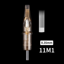 Load image into Gallery viewer, 20pcs Disposable Semi Permanent 0.35mm Tattoo Cartridge Needle RL RM M1 Tattoo Pen Machine Universal Short Needle Eyebrow Tattoo Needle
