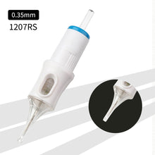 Load image into Gallery viewer, 10pcs Disposable Semi Permanent 0.35mm Tattoo Cartridge Needle RL RM M1 Tattoo Pen Machine Universal Short Needle Eyebrow Tattoo Needle
