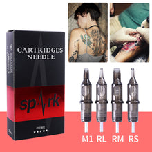 Load image into Gallery viewer, 20PCS Original 0.35mm Tattoo Needle RL RM RS M1 Disposable Sterilized Safety Tattoo Needle for Cartridge Machines Grips
