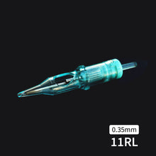 Load image into Gallery viewer, 10PCS Original 0.35mm Tattoo Needle RL RM RS M1 Disposable Sterilized Safety Tattoo Needle for Cartridge Machines Grips
