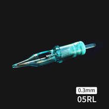 Load image into Gallery viewer, 10PCS Original 0.3mm Tattoo Needle RL RM RS M1 Disposable Sterilized Safety Tattoo Needle for Cartridge Machines Grips
