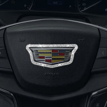 Load image into Gallery viewer, Bling Diamond CarI nterior Steering Wheel Logo Decal Sticker Accessories Metal Emblem Fit for BMW Hyundai Toyota Honda Mercedes Chevrolet Nissan
