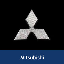 Load image into Gallery viewer, Bling Diamond CarI nterior Steering Wheel Logo Decal Sticker Accessories Metal Emblem Fit for BMW Hyundai Toyota Honda Mercedes Chevrolet Nissan
