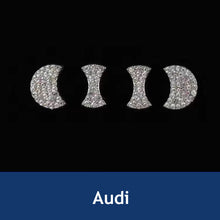 Load image into Gallery viewer, Bling Diamond CarI nterior Steering Wheel Logo Decal Sticker Accessories Metal Emblem Fit for BMW Hyundai Toyota Honda Mercedes Chevrolet Nissan
