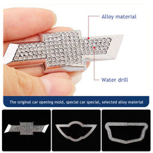 Load image into Gallery viewer, Bling Diamond CarI nterior Steering Wheel Logo Decal Sticker Accessories Metal Emblem Fit for BMW Hyundai Toyota Honda Mercedes Chevrolet Nissan
