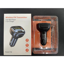 Load image into Gallery viewer, Car Bluetooth 5.1 FM Transmitter Dual USB QC3.0 Fast Charger Wireless Handsfree Audio Receiver MP3 Player Car Kit
