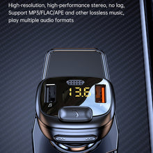 Load image into Gallery viewer, Car Bluetooth 5.1 FM Transmitter Dual USB QC3.0 Fast Charger Wireless Handsfree Audio Receiver MP3 Player Car Kit
