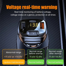 Load image into Gallery viewer, Car Bluetooth 5.1 FM Transmitter Dual USB QC3.0 Fast Charger Wireless Handsfree Audio Receiver MP3 Player Car Kit
