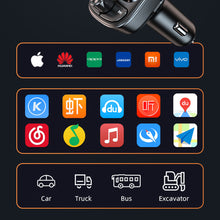 Load image into Gallery viewer, Bluetooth 5.1 Car Audio Car Charger FM Transmitter MP3 Player Card Dual USB PD 24W Car Phone Charger for iphone Xiaomi
